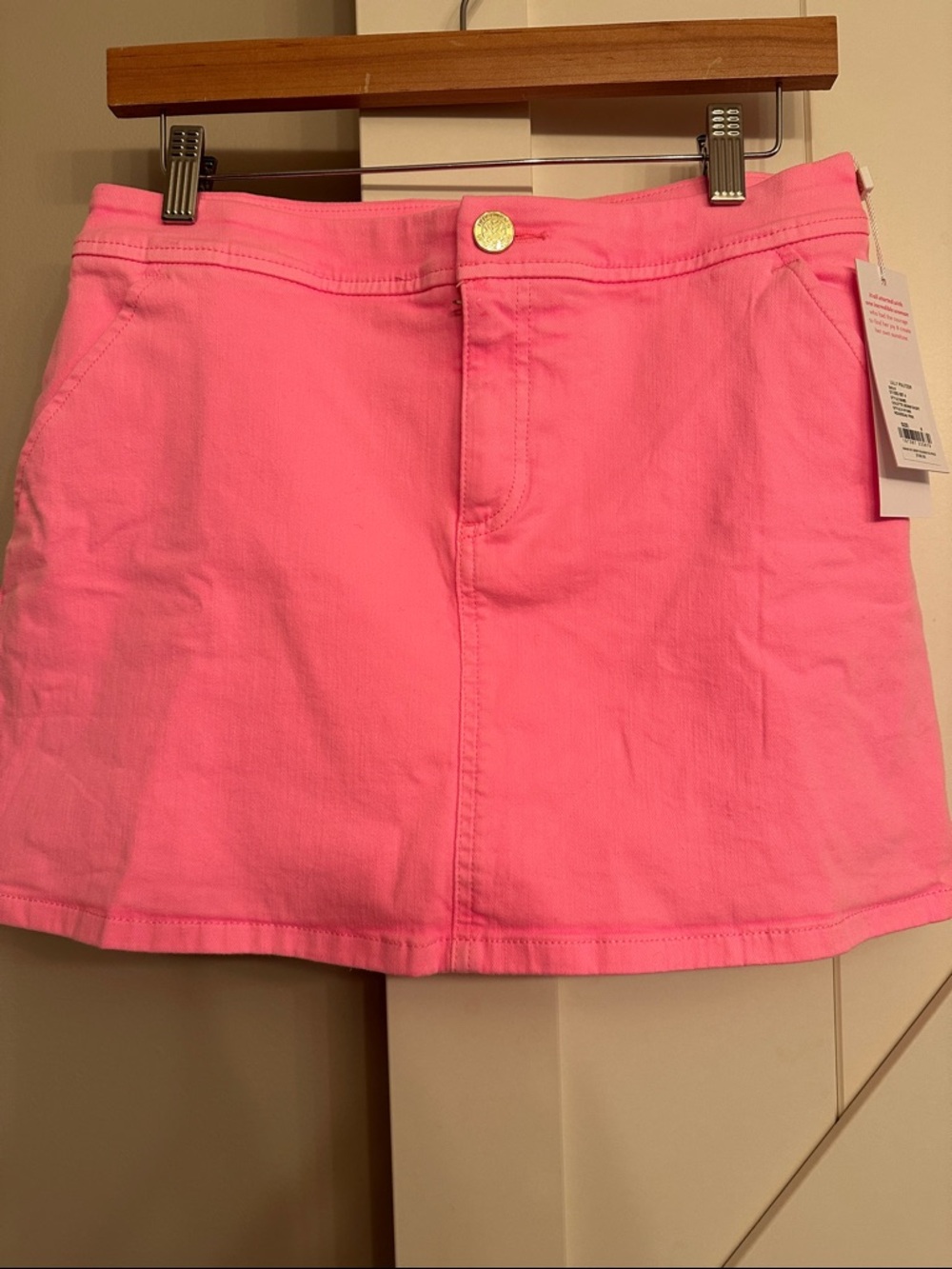 Lilly Pulitzer Pink Denim Mini Skort - Picture 3 of 5